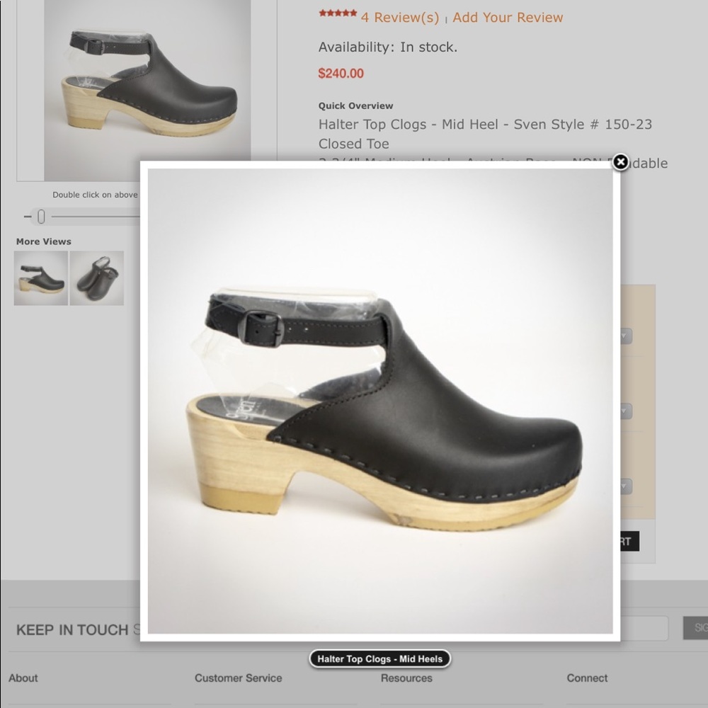 Sven T-Strap Clogs in black.
